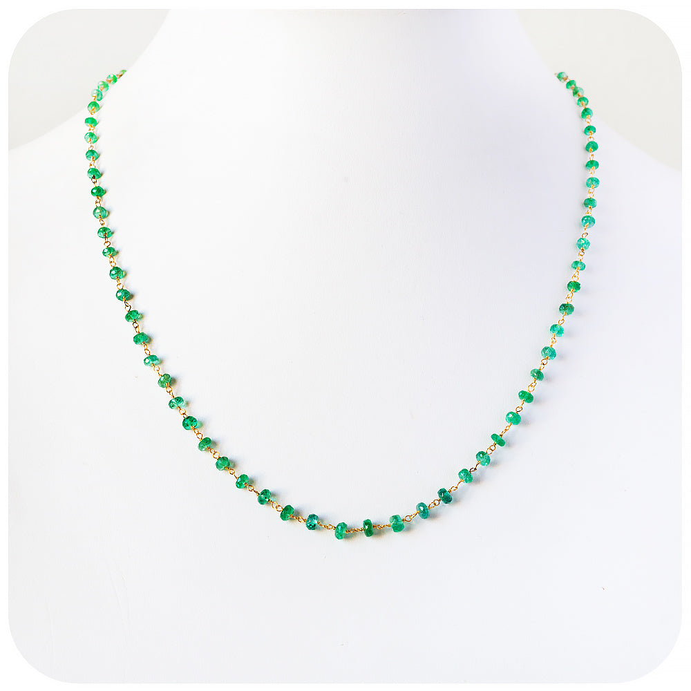 Emerald and Yellow Gold Necklace