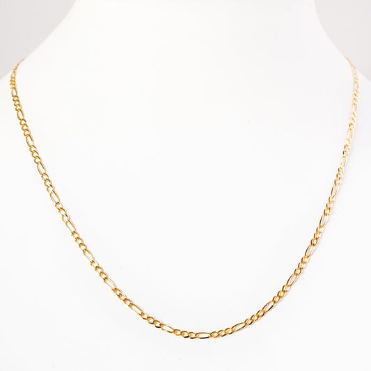 Figaro Chain in Yellow Gold - 45cm