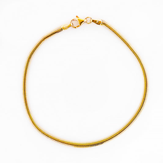 Flat Snake Bracelet in Yellow Gold