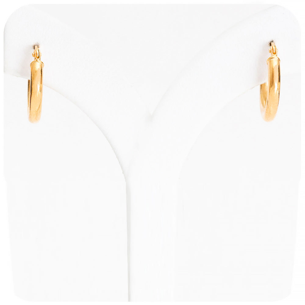 Yellow Gold Huggie Hoop Earrings - Victoria's Jewellery