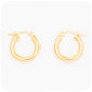 Yellow Gold Huggie Hoop Earrings - Victoria's Jewellery