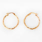 9k Yellow Gold Twisted Hoop Earrings - 20mm - Victoria's Jewellery