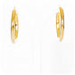 Yellow Gold Hoop Earrings - 30mm - Victoria's Jewellery
