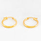 9k Yellow Gold Hoop Earring - 20mm - Victoria's Jewellery