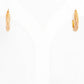 The Weave, 9k Yellow Gold Hoop Earring - Victoria's Jewellery