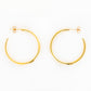30mm Hoop Stud Earring in Yellow Gold