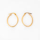 Oval Hoop Earrings in Yellow Gold