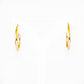 Oval Hoop Earrings in Yellow Gold