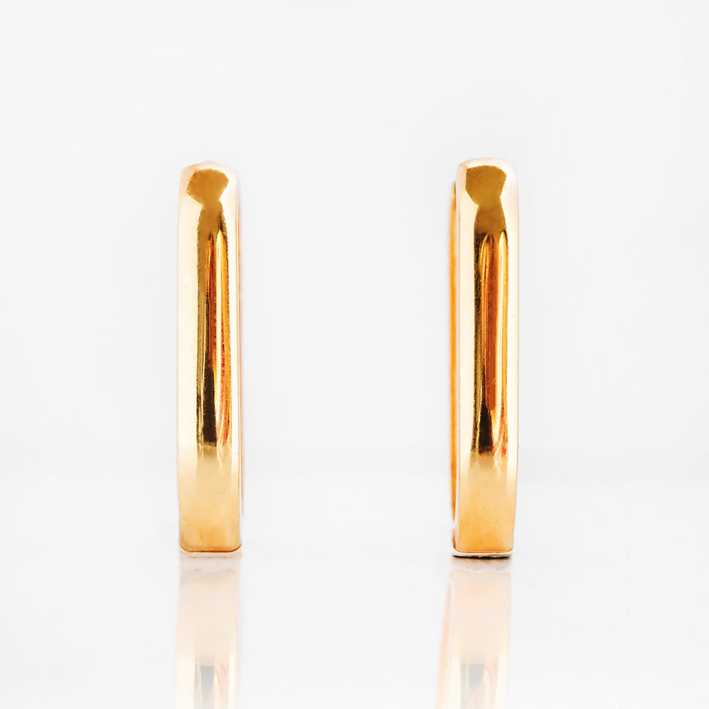 The Tube, 9k Yellow Gold Huggie Earrings - Victoria's Jewellery