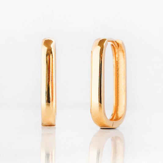 The Tube, 9k Yellow Gold Huggie Earrings