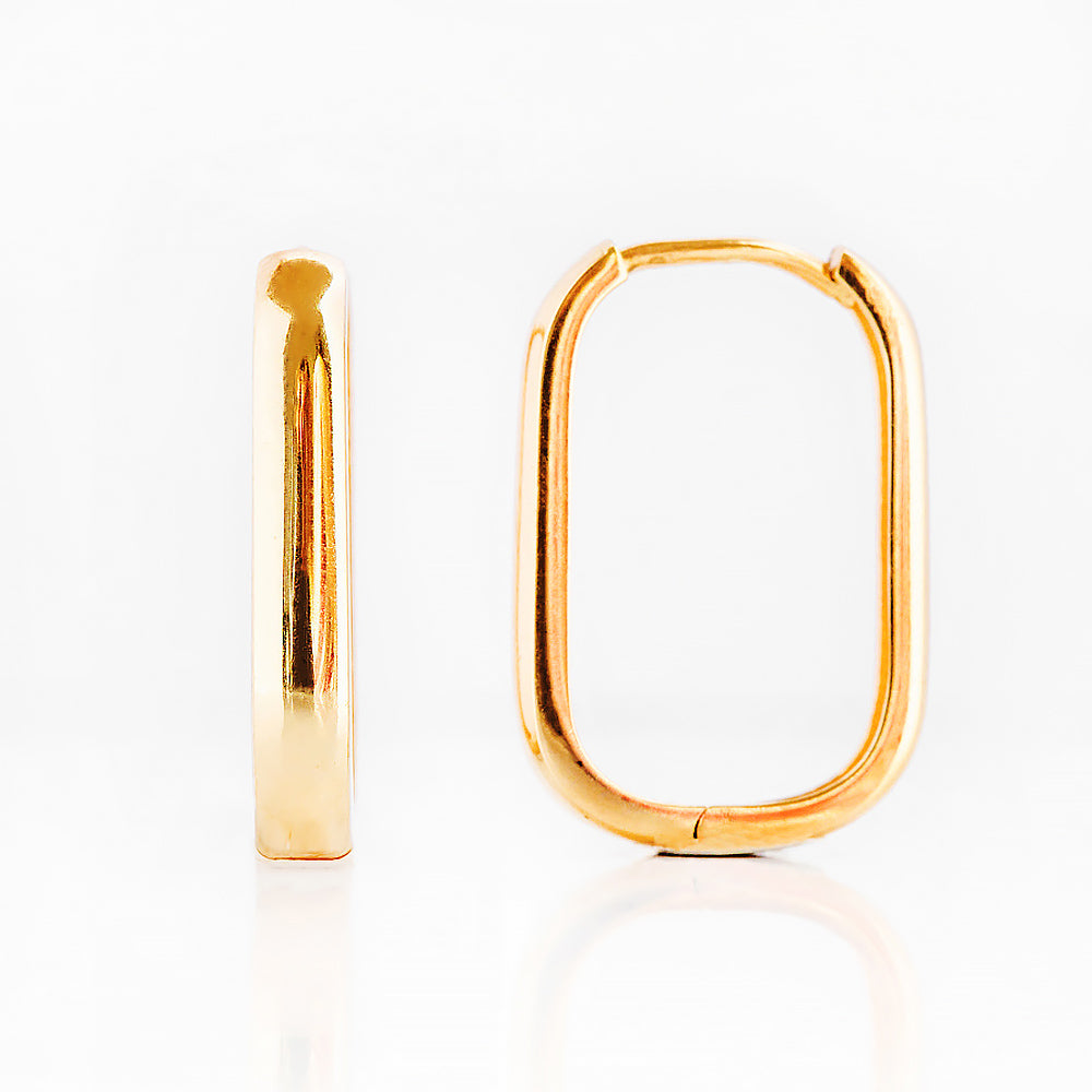 The Tube, 9k Yellow Gold Huggie Earrings - Victoria's Jewellery