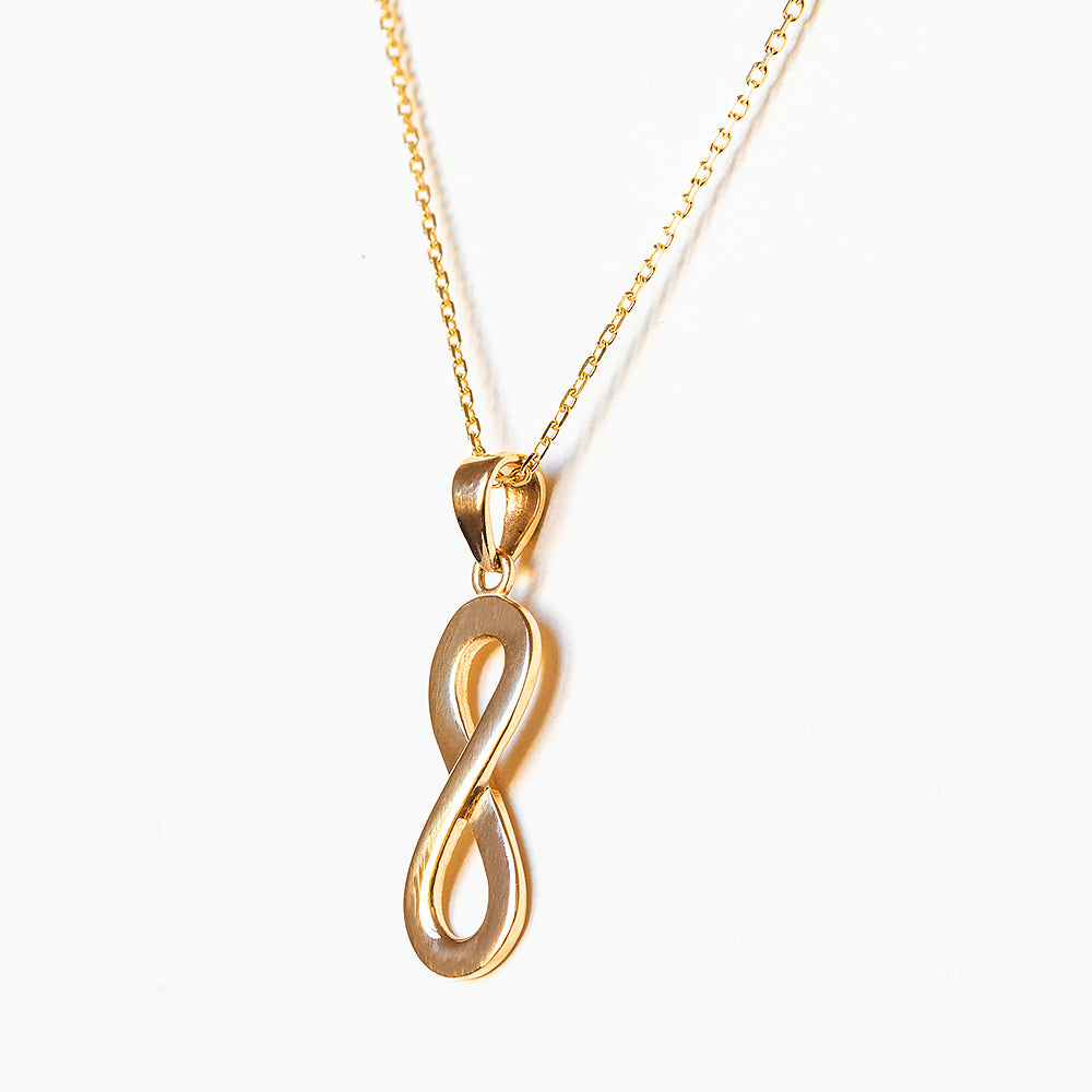 Infinity Pendant in Yellow Gold
