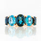 The London and Swiss Blue Topaz Queen Ring - Victoria's Jewellery