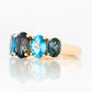 The London and Swiss Blue Topaz Queen Ring - Victoria's Jewellery