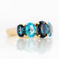 The London and Swiss Blue Topaz Queen Ring - Victoria's Jewellery