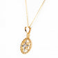 Yellow and White gold Nautical Compass Pendant