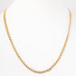 Open Curb Chain in Yellow Gold - 50cm