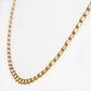 Open Curb Chain in Yellow Gold - 50cm