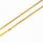 Open Curb Chain in Yellow Gold - 50cm