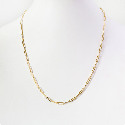 9k Yellow Gold Paper Clip Chain - Victoria's Jewellery