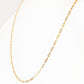 9k Yellow Gold Baby Paper Clip Chain - 50cm