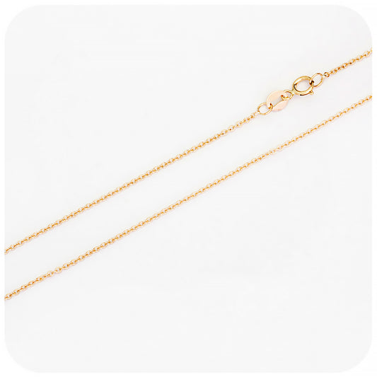 9k Yellow Gold Rolo Chain - 1.3mm