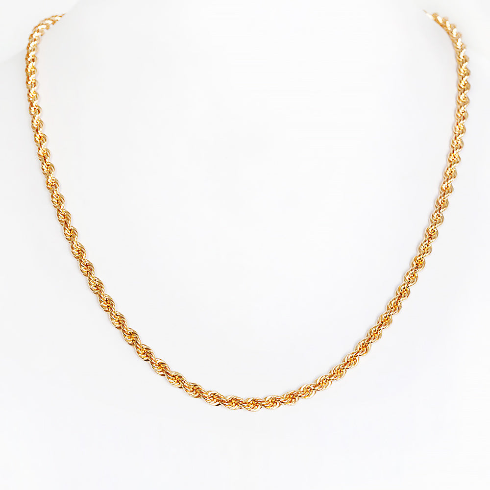 Yellow Gold Rope Chain - 4.3mm - Victoria's Jewellery