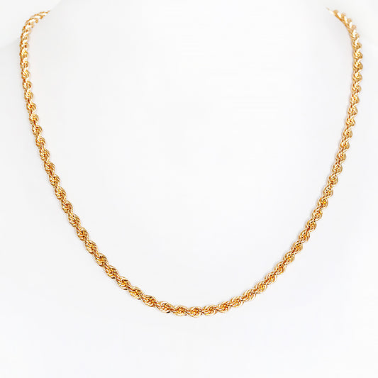 Yellow Gold Rope Chain - 4.3mm - Victoria's Jewellery
