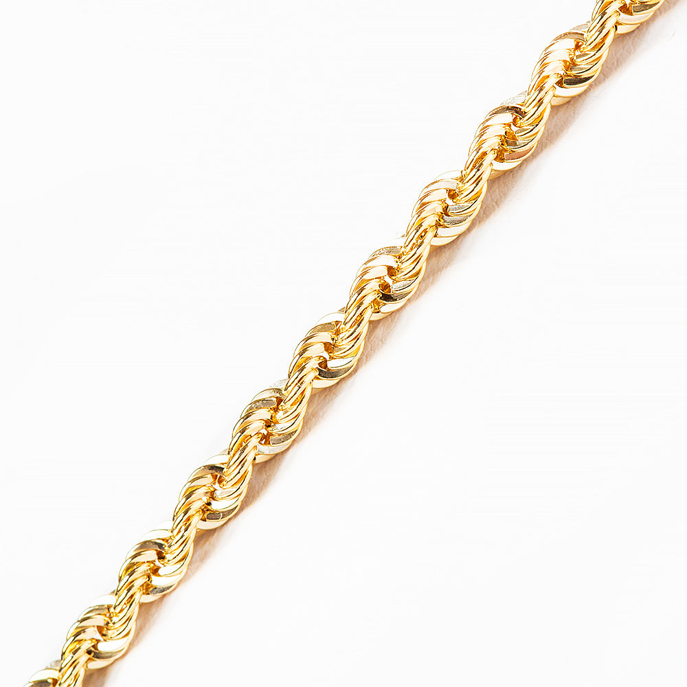 Yellow Gold Rope Chain - 3.3mm