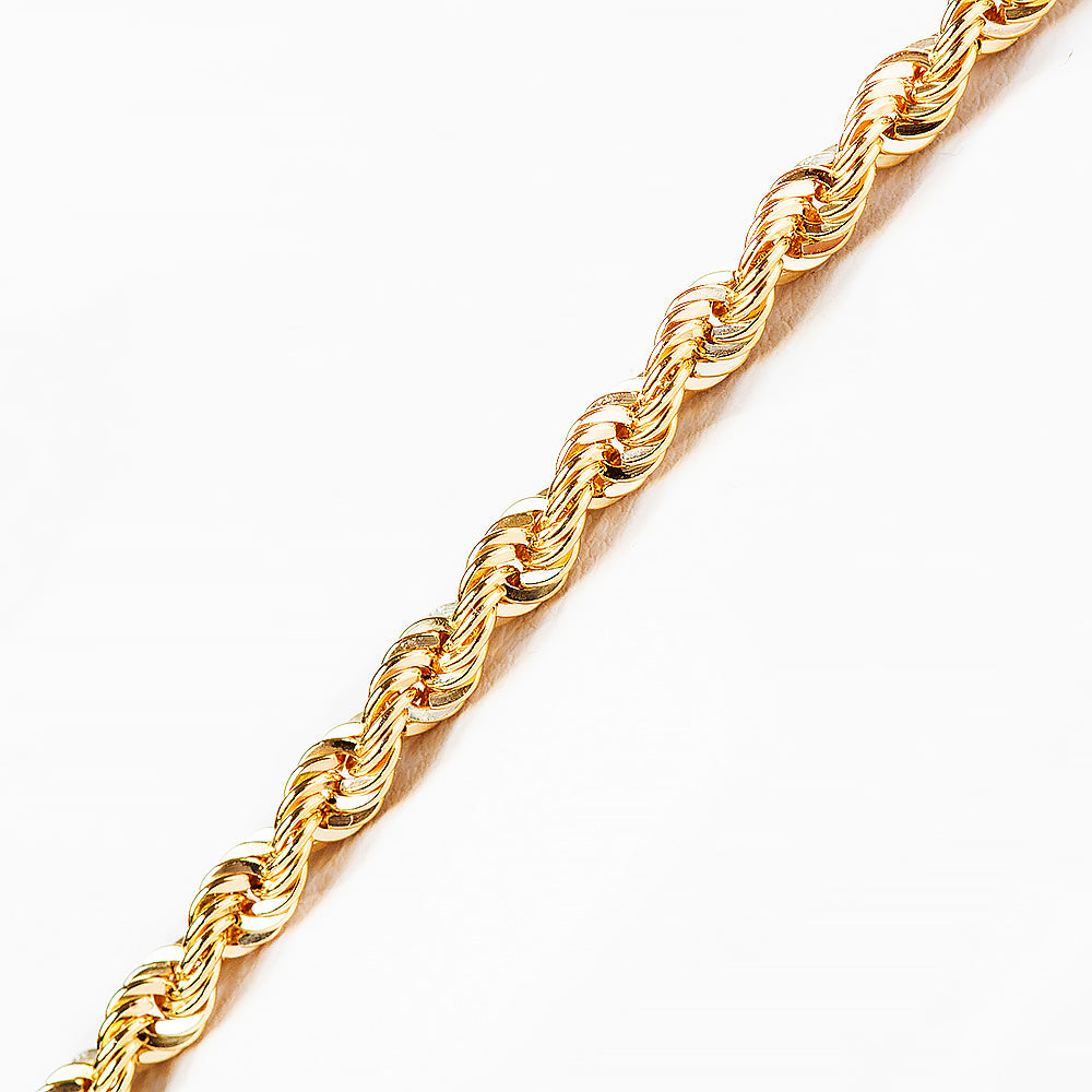 Yellow Gold Rope Chain - 4.3mm - Victoria's Jewellery