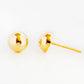 Yellow Gold Dome Stud Earrings - 8mm - Victoria's Jewellery