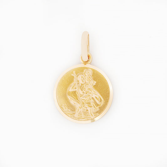 Yellow Gold St Christopher Pendant