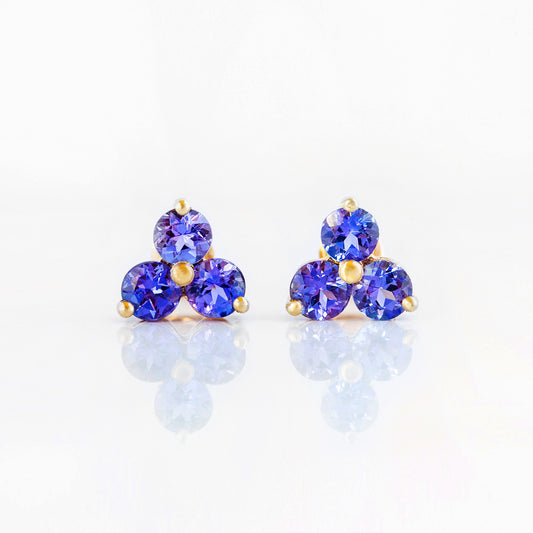 The Trilogy Tanzanite Stud Earrings - Victoria's Jewellery