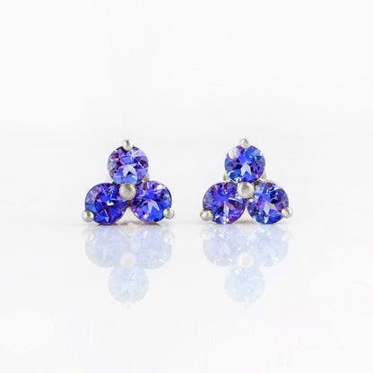 The Trilogy Tanzanite Stud Earrings - Victoria's Jewellery