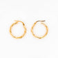 Twisted Hoops in Yellow Gold - 20mm
