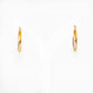 Twisted Hoops in Yellow Gold - 20mm