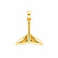 Whale Tail Pendant in Yellow Gold