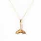 Whale Tail Pendant in Yellow Gold