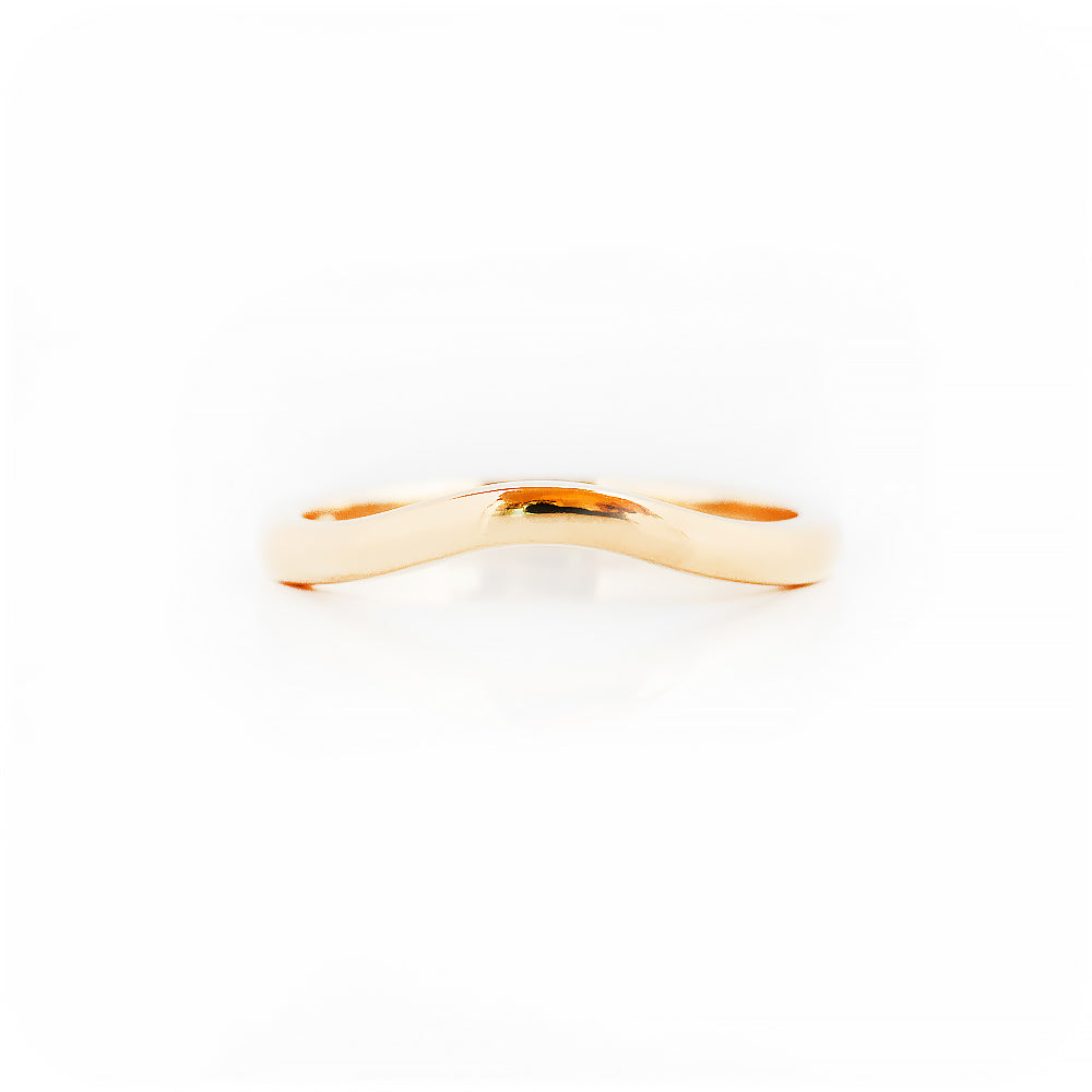 Curved wedding band in Yellow Gold - Victoria's Jewellery