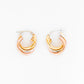 Three Colour Rainbow Hoop Earring