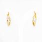 Three Tone Gold Twisted Hoop Earring - 20mm