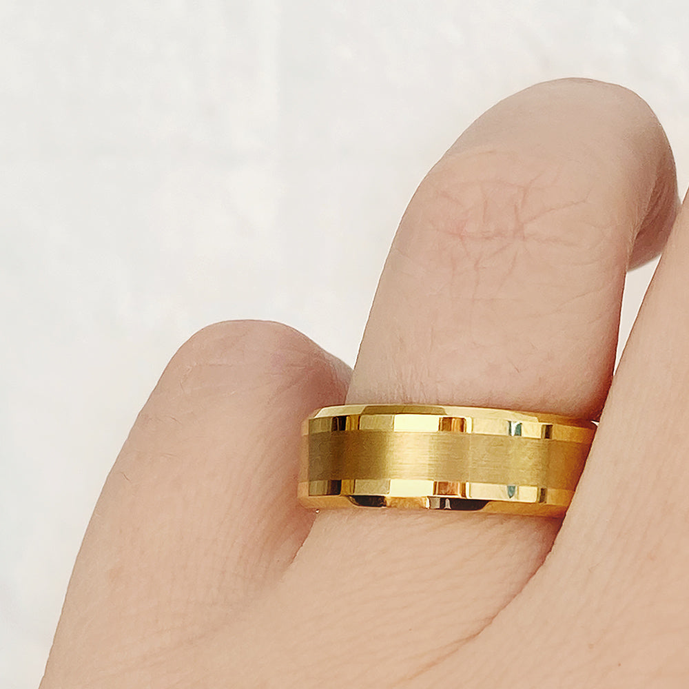 Liam, a Brushed Tungsten Mens Wedding Ring