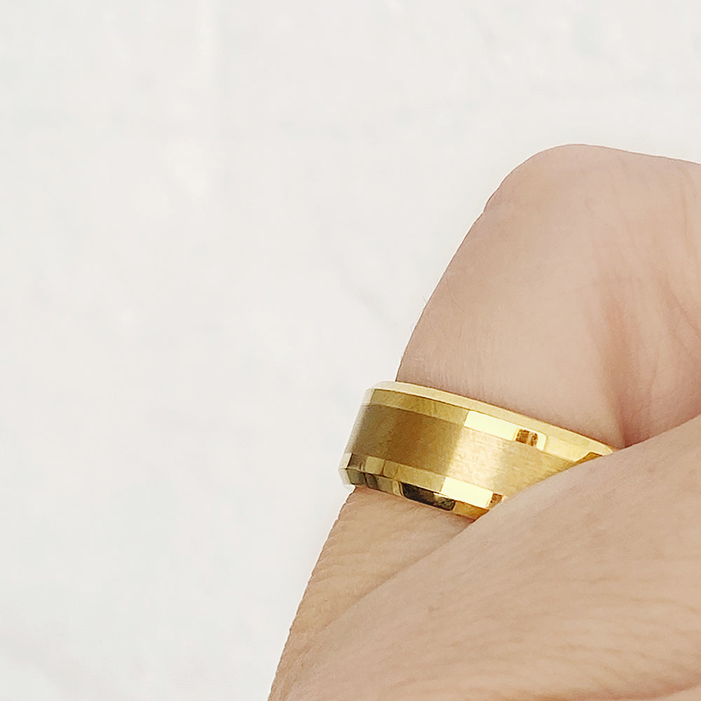 Liam, a Brushed Tungsten Mens Wedding Ring