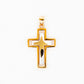 Yellow and White Gold Cross Pendant