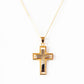 Yellow and White Gold Cross Pendant