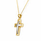 Yellow and White Gold Cross Pendant