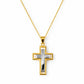 Yellow and White Gold Cross Pendant