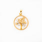 Yellow and White gold tree of life pendant