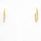 9k Yellow and White Gold Twisted Hoops - 15mm