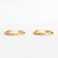 Yellow, Rose and White Gold Twisted Hoop Earring - 20mm - Victoria's Jewellery